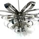 Mid-century pair of Italian chrome chandeliers from 70