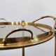 Hollywood Regency bar cart in bronze and smoked glass, 1950s