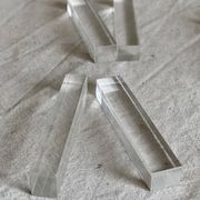 Set of 6 modernist plexiglass knife rests vintage 1970s