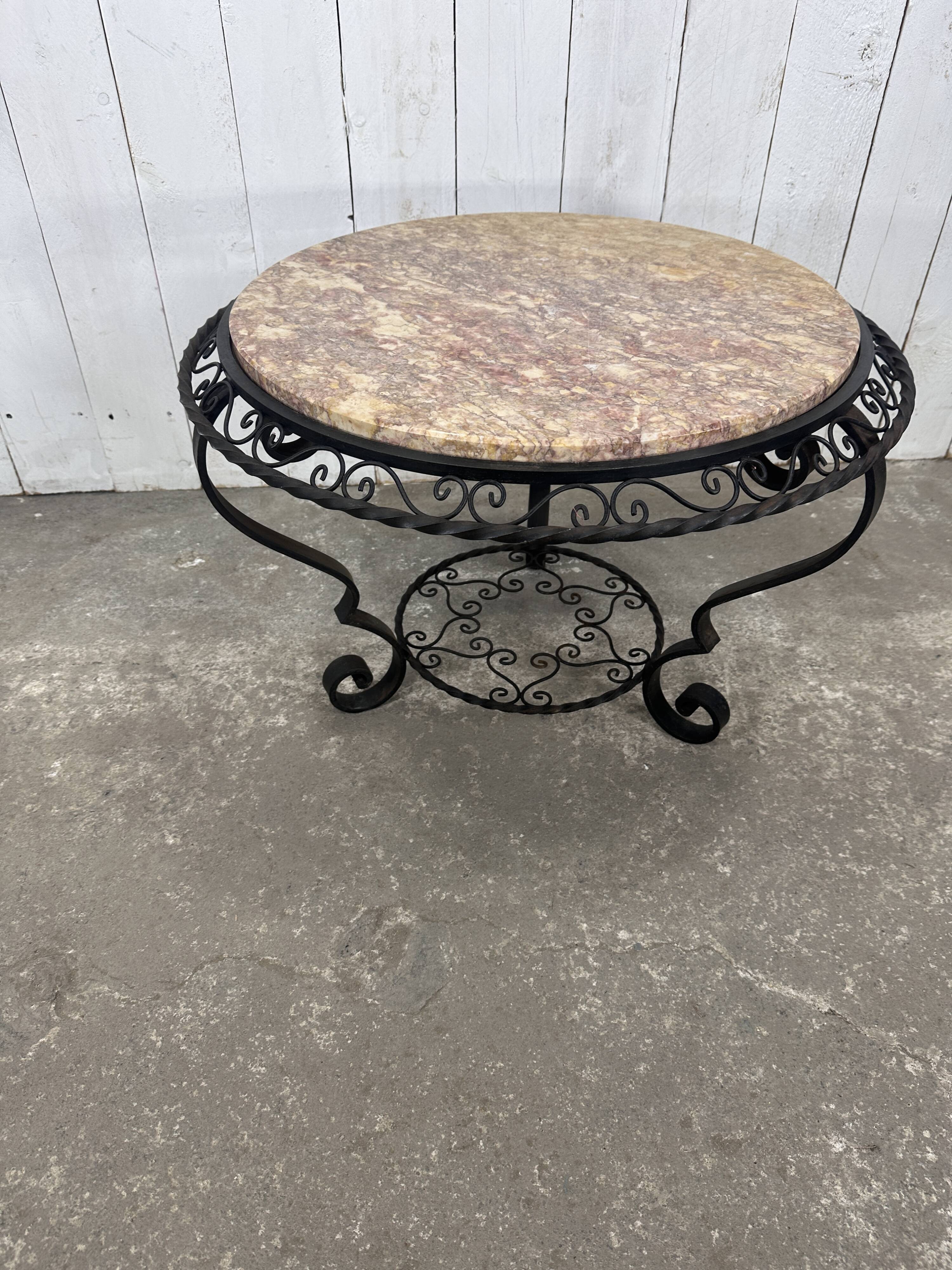 Table basse fer forgé
