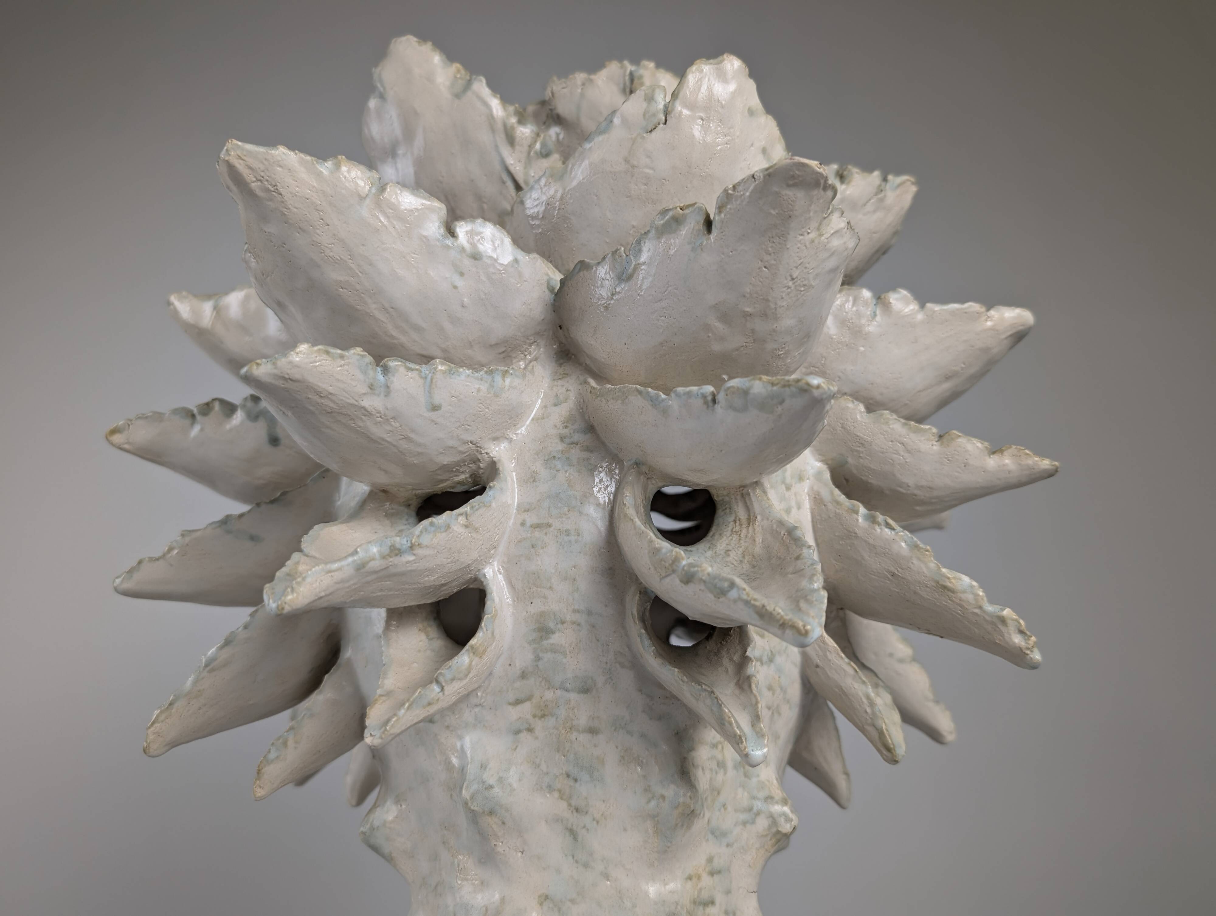 Glazed Ceramic Light Sculpture by Birthe Aksby, Denmark, 1970s