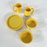 Yellow Dinnerware Set by Massimo Vignelli for Heller, 1970