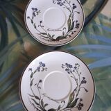 Lot de 5 sous tasses "Myosotis" du service Botanica de Boch