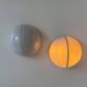 Pair of metal and opal perspex wall lights, Germany 1970