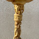 Pair of sculpted resin columns