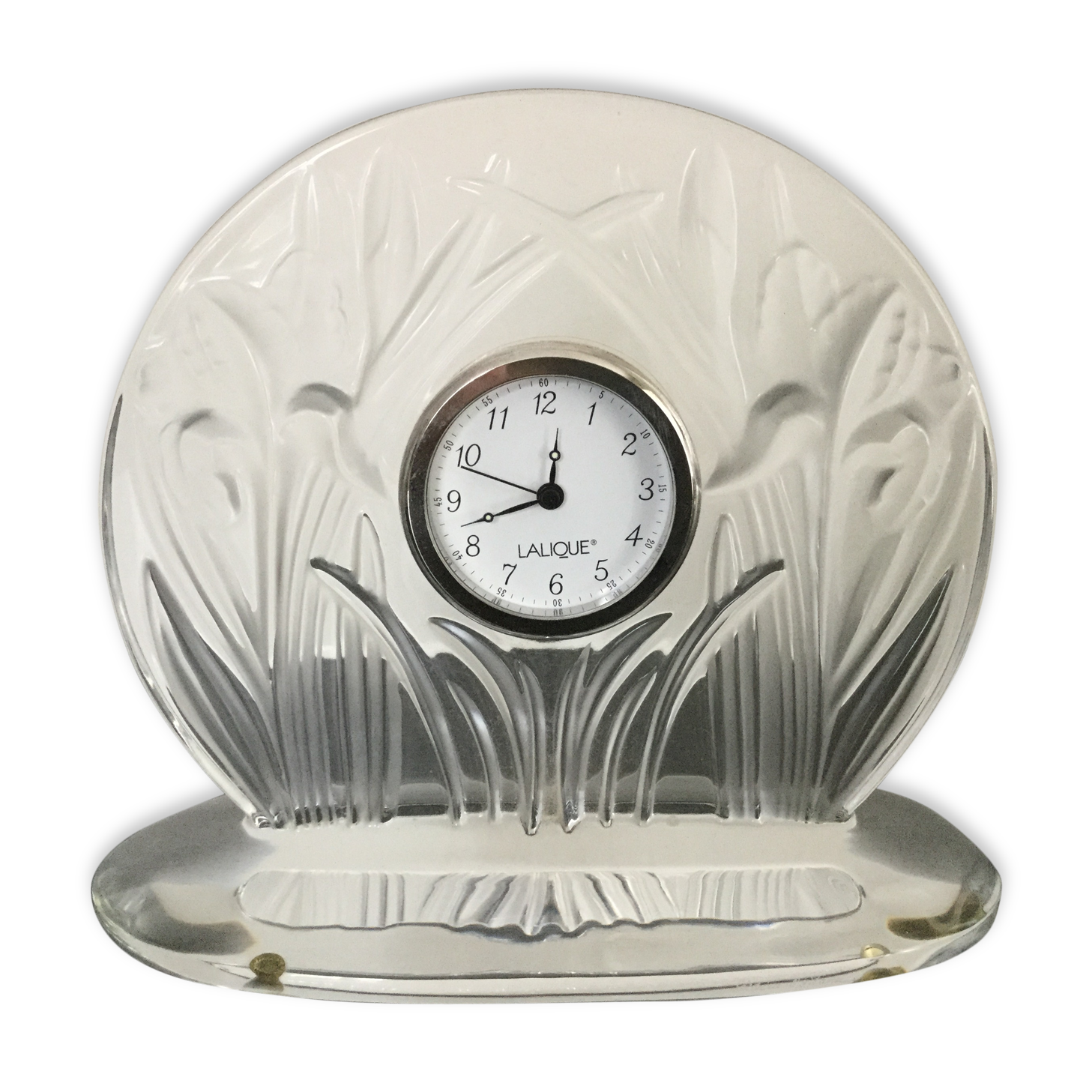 Iris lalique crystal pendule