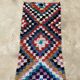 Tapis Berbère Boucherouite coloré - 85 x 153 cm