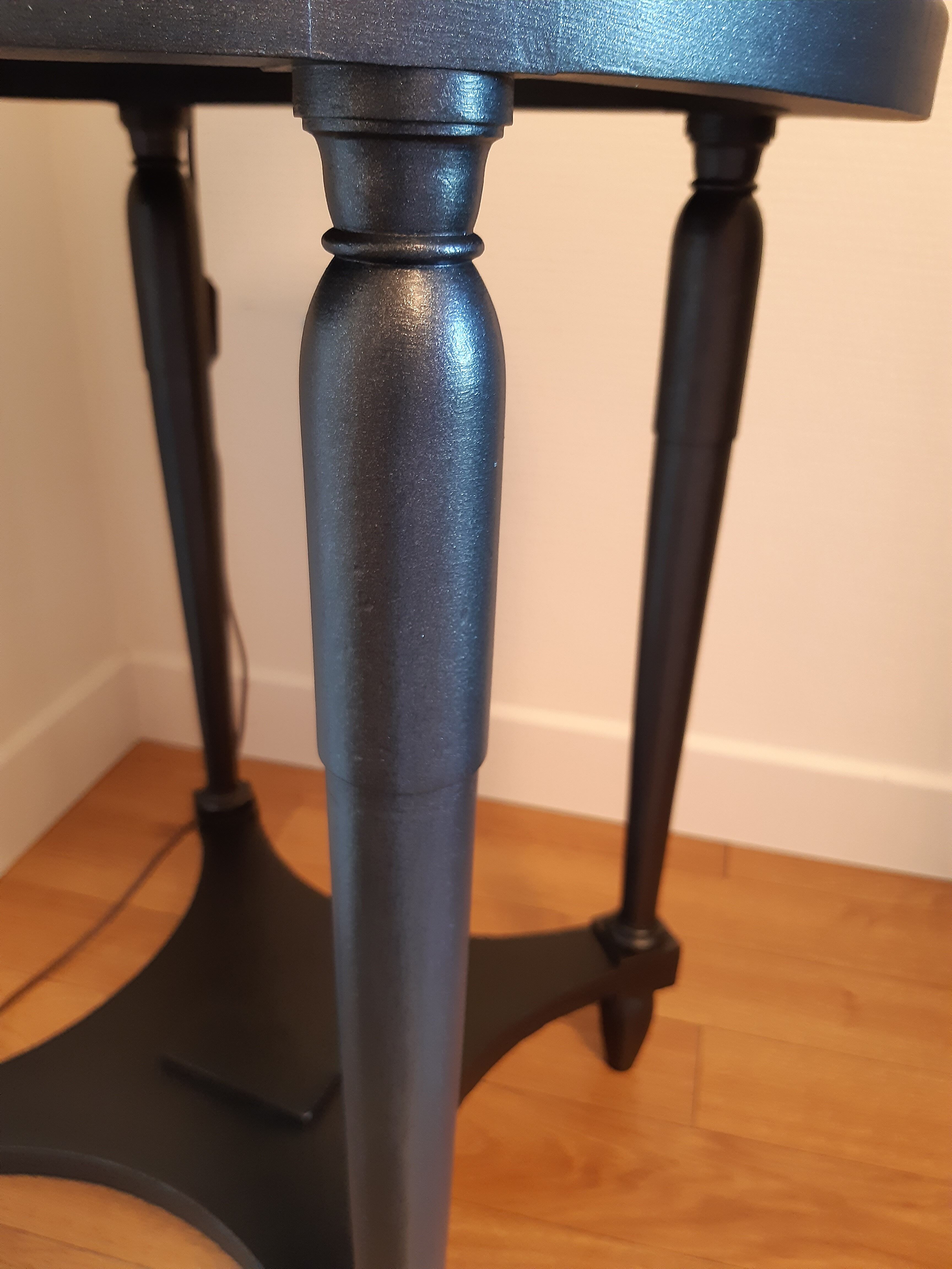 "Black steel" tea table, art deco 1920