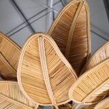 Rattan "leaf" chandelier