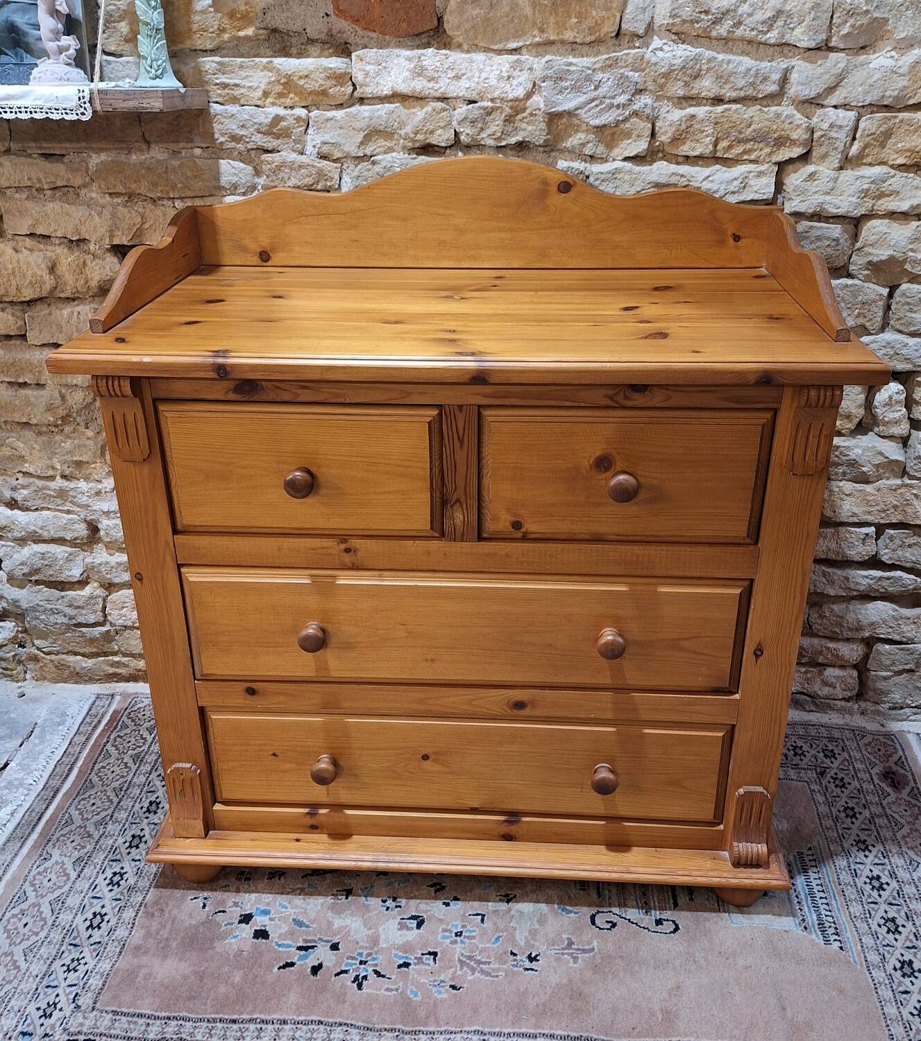 Solid pine chest of drawers