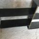 Set of black and gold metal string shelves with glass box - vintage 1960