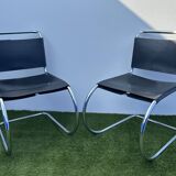 Paire de chaises MR 10 avec lacets Mies Van der Rohe, Knoll International