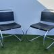 Pair of MR 10 chairs with Mies Van der Rohe laces, Knoll International