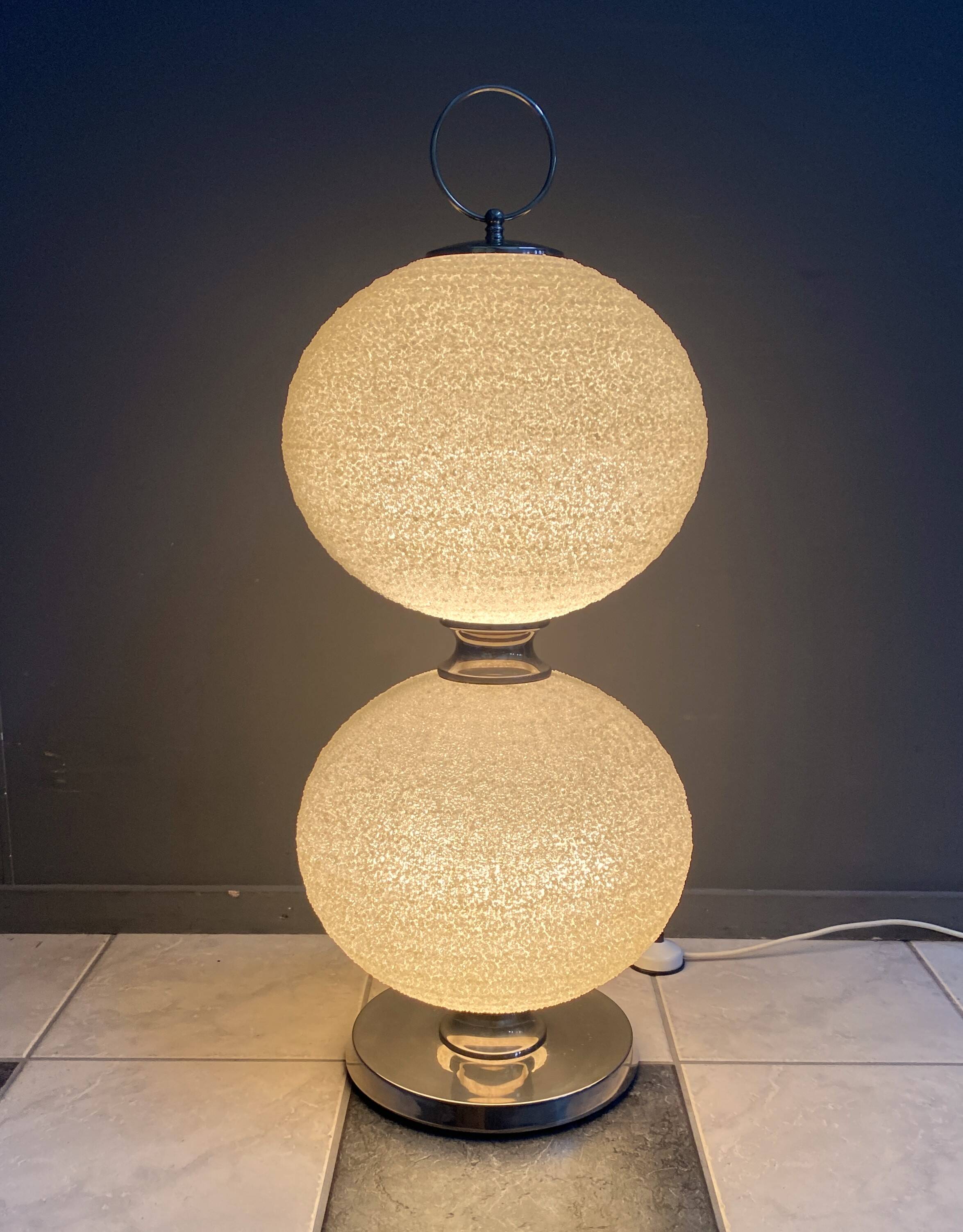 Sugarball double-light floor lamp by John and Sylvia Reid for Rotaflex