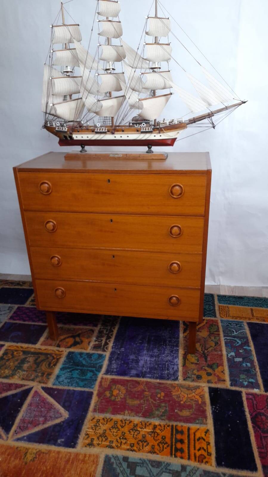 Vintage chest of drawers with 4 drawers in teak – Sweden, 1960