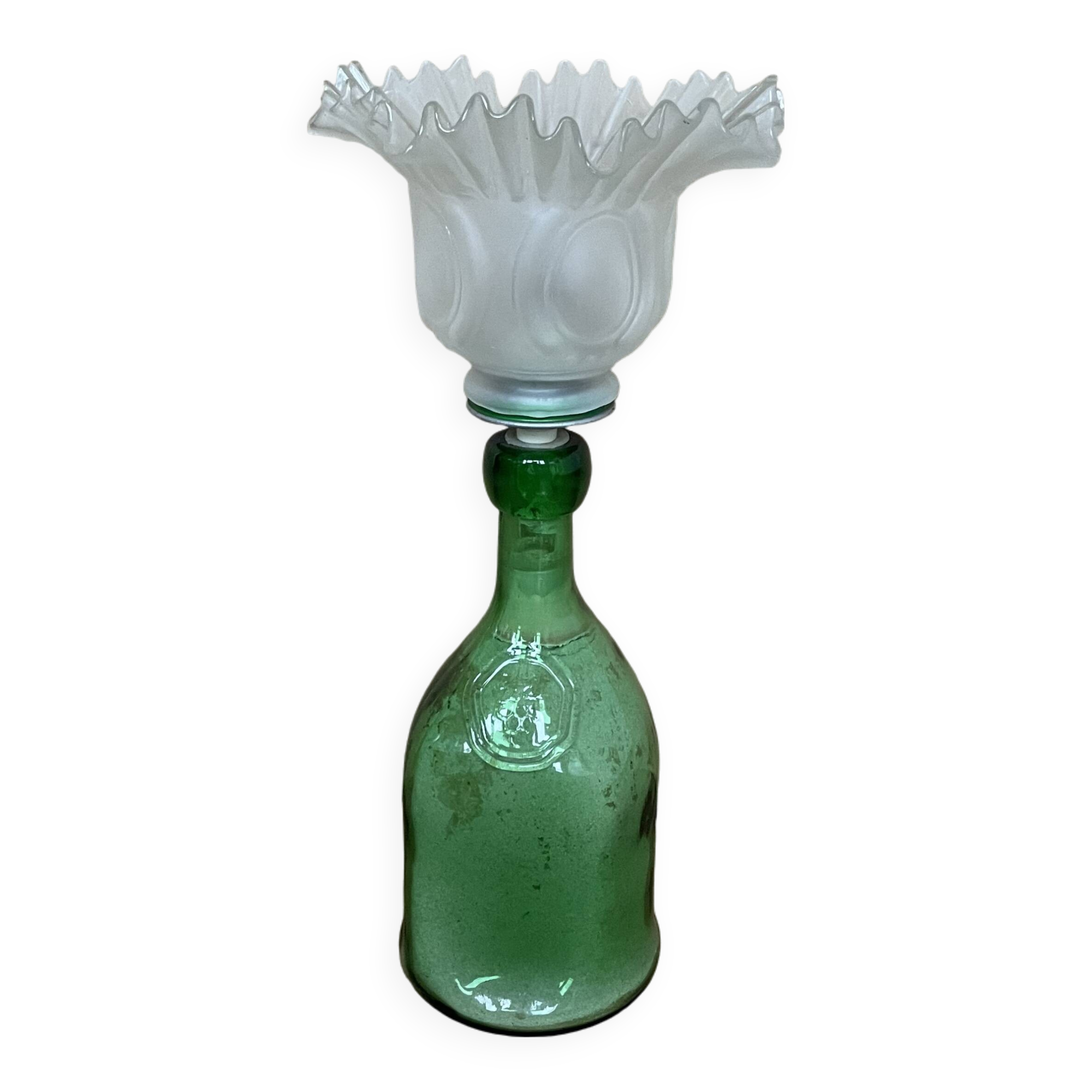 Antique glass table lamp