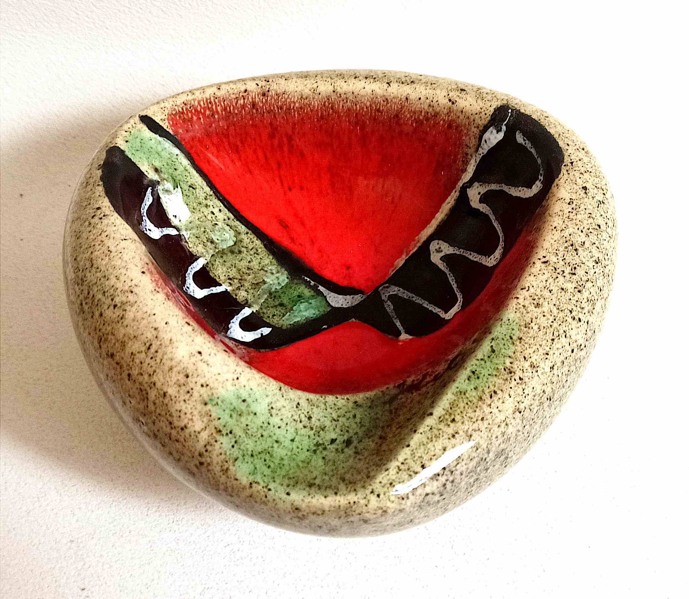 Ashtray or pocket emptier signed 60s Width 15.5 cm