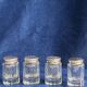 Individual salt shakers in 800 silver with two hallmarks and fluted crystal