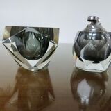 Ashtray and table lighter in Murano glass 1970