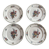 Set of 4 Tulip pattern plates - Villeroy and Boch