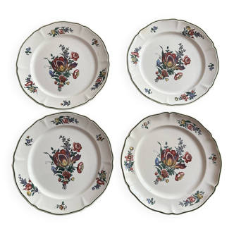 Lot de 4 assiettes motif Tulipe - Villeroy et Boch