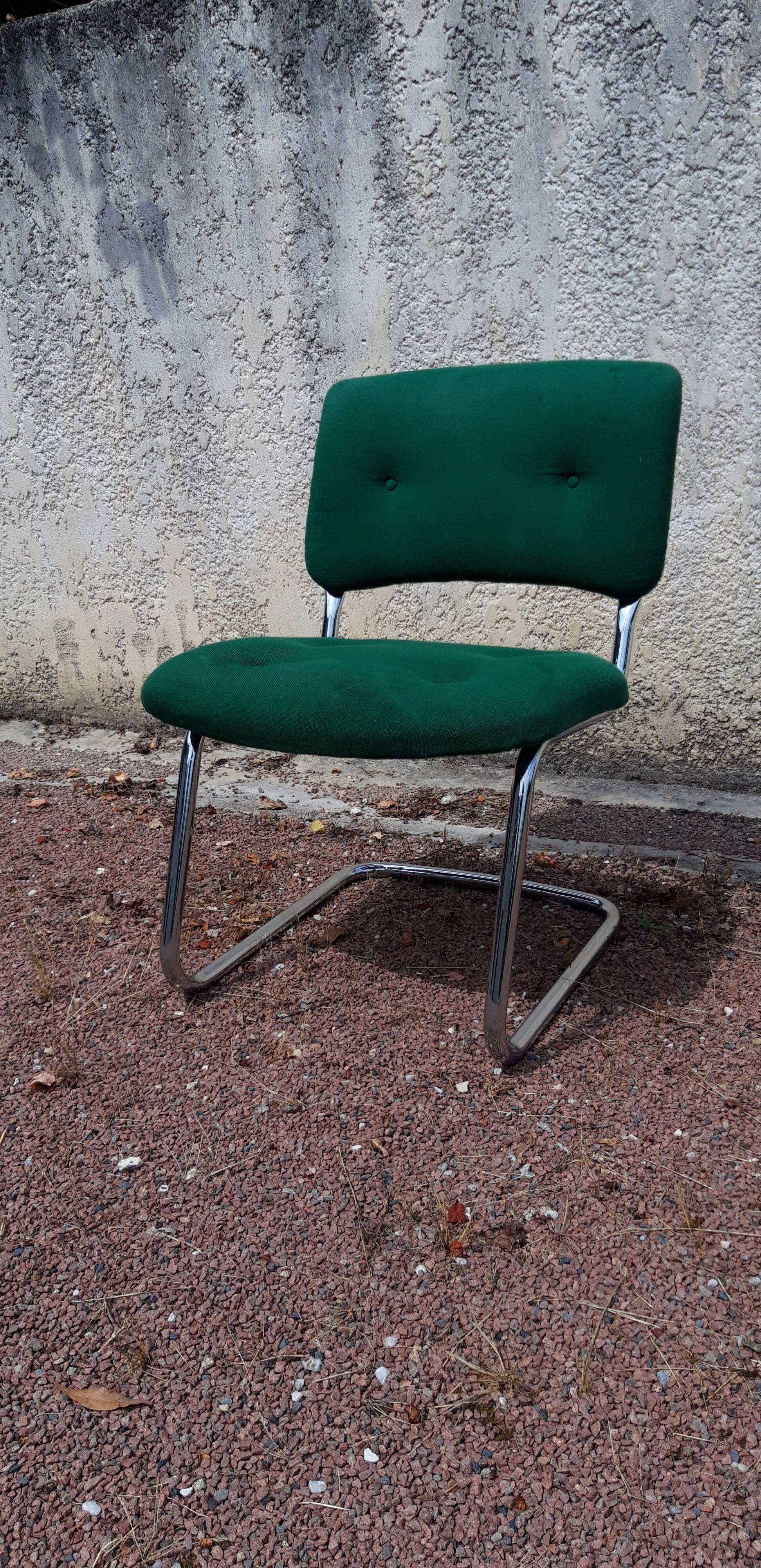 Chaise Stafor Steelcase verte