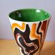 Enamelled ceramic vase 60s