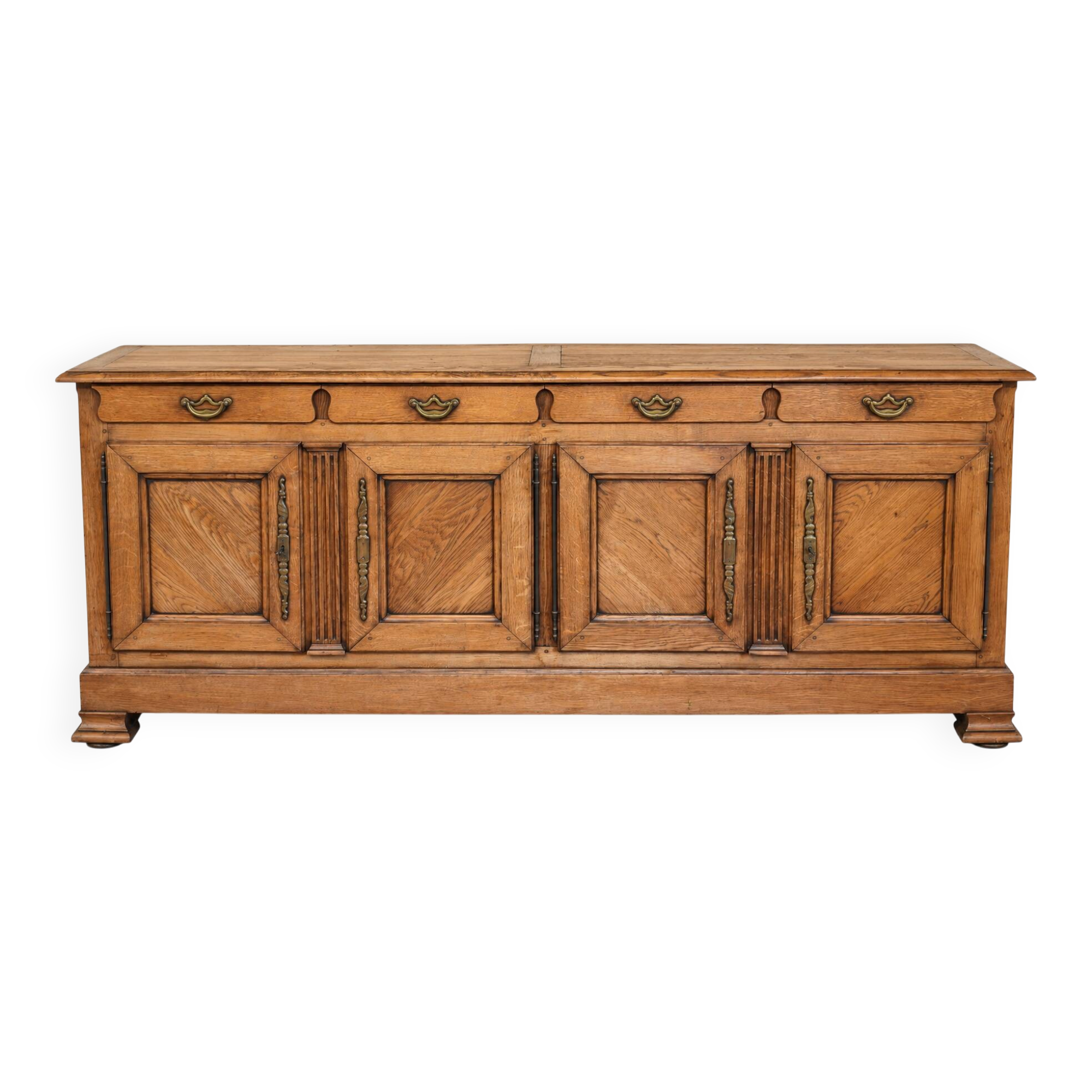 Large oak sideboard, 4 doors and 4 drawers – 233 cm