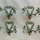 Set of 4 antique metal wall lights / 1950s