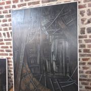 Pair of oil on canvas paintings of a boat interior from the 50s/70s