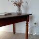 Mahogany side table with turned legs, antique, 19th century.
