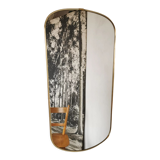 Gold edge mirror, vintage freeform 1970