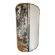 Miroir bord doré, forme libre vintage 1970