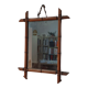 Old mirror Bamboo circa 1950 47x63cm