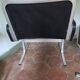 Pair of leather and aluminum armchairs
