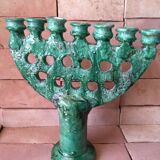Tamegroute pottery menorah candle holder