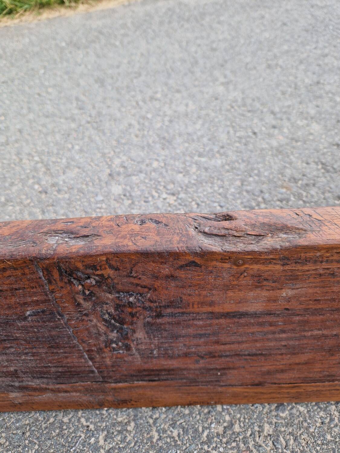 Solid oak bench