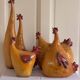 glazed plaster hen