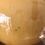 Ancient ceramic and brass lamp foot