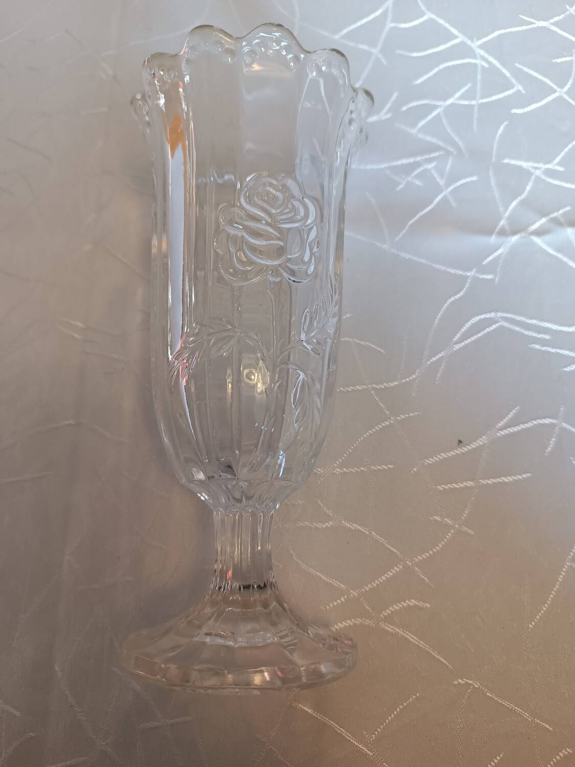 Molded glass vase