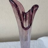 Bubbled glass bud vase