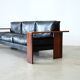Rare rosewood 3-seater sofa by Afra e Tobia Scarpa for Maxalto