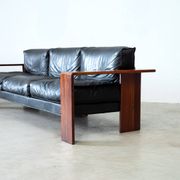 Rare rosewood 3-seater sofa by Afra e Tobia Scarpa for Maxalto
