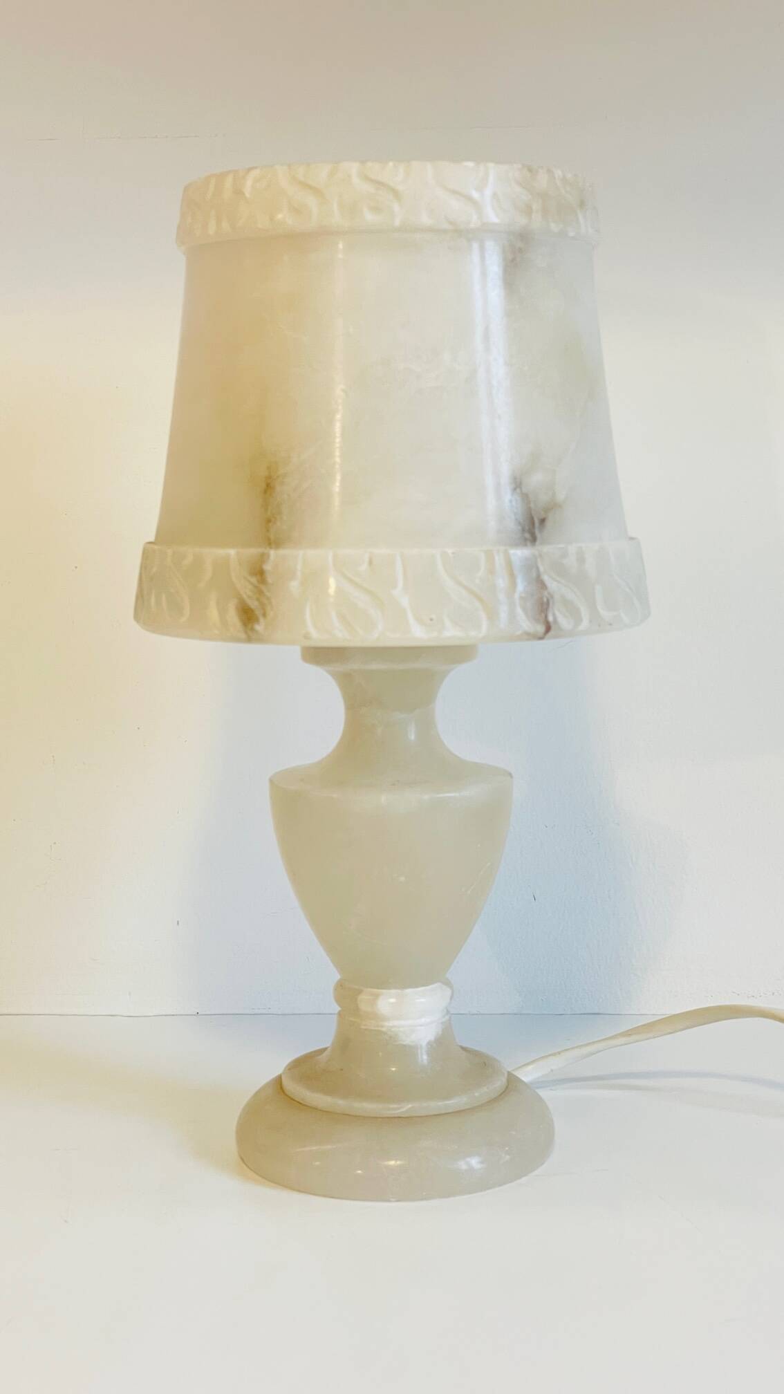 ALABASTER Marble Lamp 1970s
