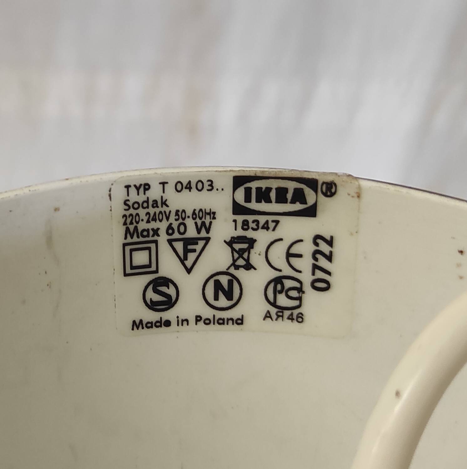 IKEA Scandinavian pendant light Sodak model - late 20th century