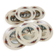 6 flat plates "Obernai" from the Sarreguemines pottery.