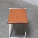 Tabouret pliant en cuir cognac et acier par Michael Christensen, années 1960.