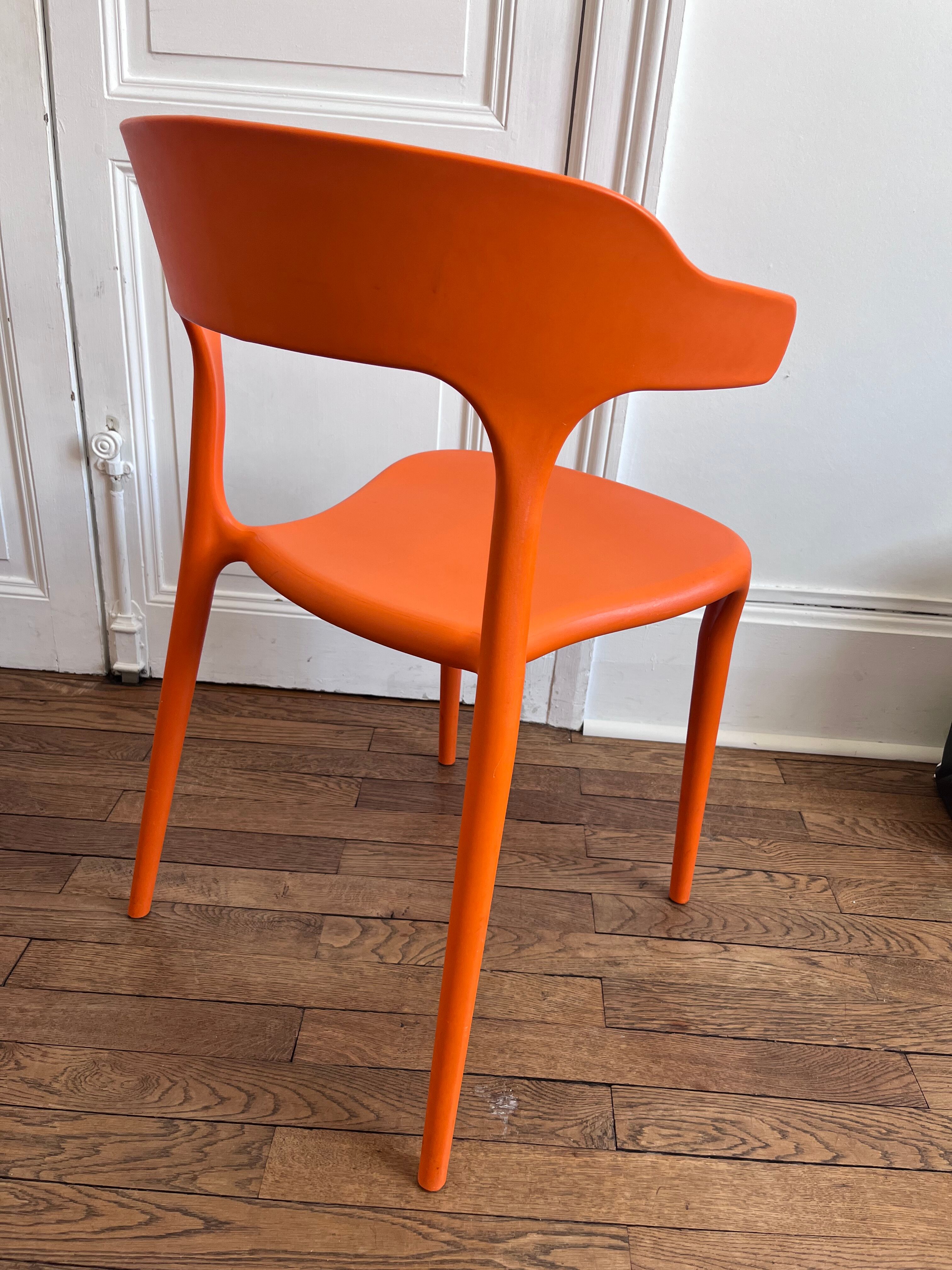 Chaises design orange
