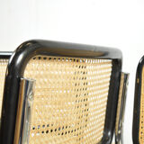 Set of 4 Cesca tubular frame cantilever dining chairs, Italy 1990s