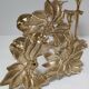 Pair of candlesticks solid brass vintage flowers